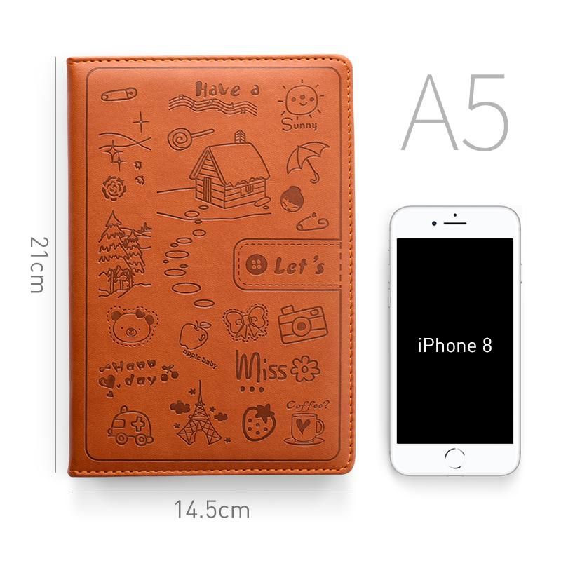 Creative Notebook Stationery Notepad Diary Business Skin Cartoon A5/a6 Student
