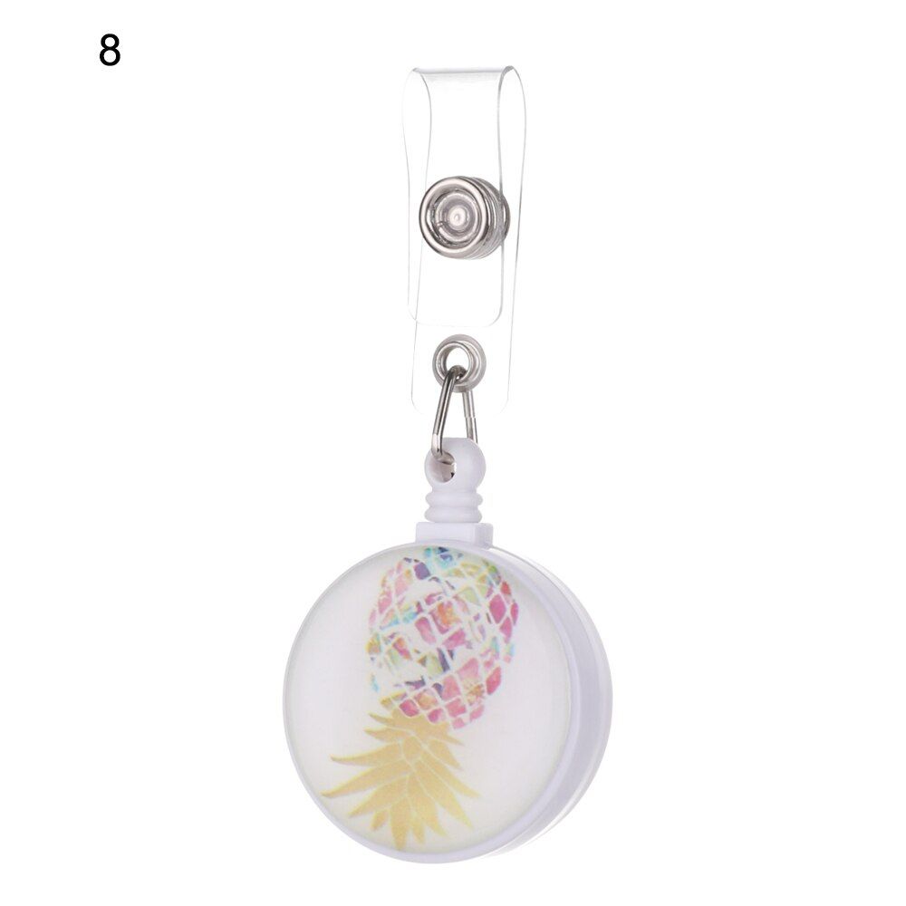 Unisex Fashion New Retractable Nurse Badge Reel Clip Starry Sky Marble Pattern IC Identification Plate Holder Office Supplies