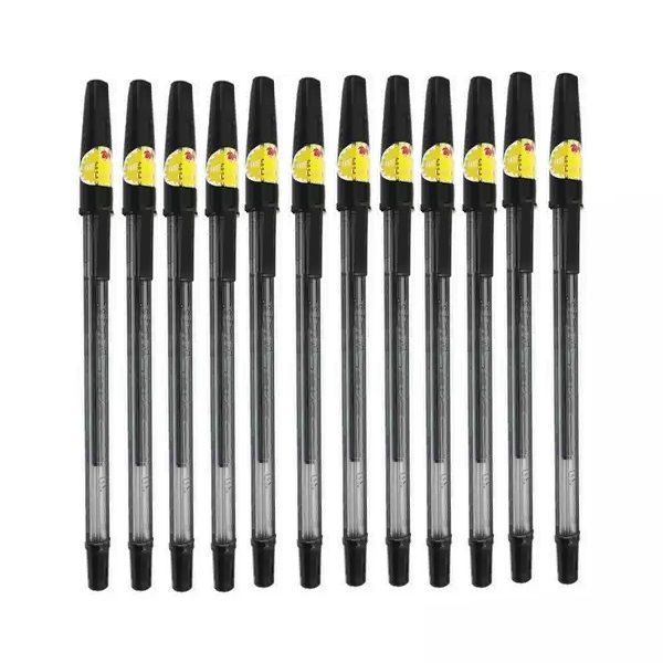 RED LEAF 747 Black BALL PEN Extra Fine 0.7mm Dx Hard Crystal 12 pcs or 4 pcs
