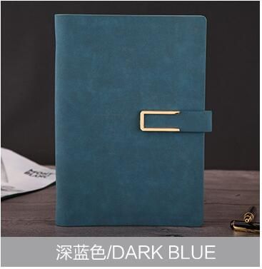 A5 Fashionable Business Notebook , Leather Cover , Spiral Inner Page , Magnetic Buckle , 7 colors for choice