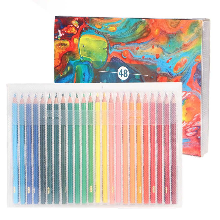 chenmeng la professional watercolor pencils 48 colors drawing pen for artists students coloring blending layering