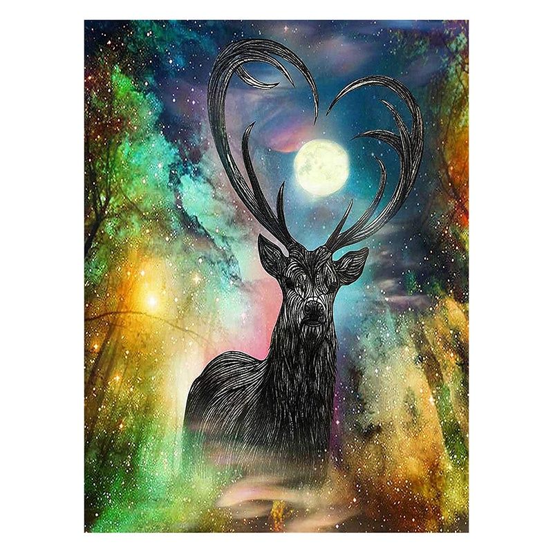 Round Diamond Full Diamond Diamond Painting Set DIY Set Living Room Kitchen Bedroom Decoration Star Deer