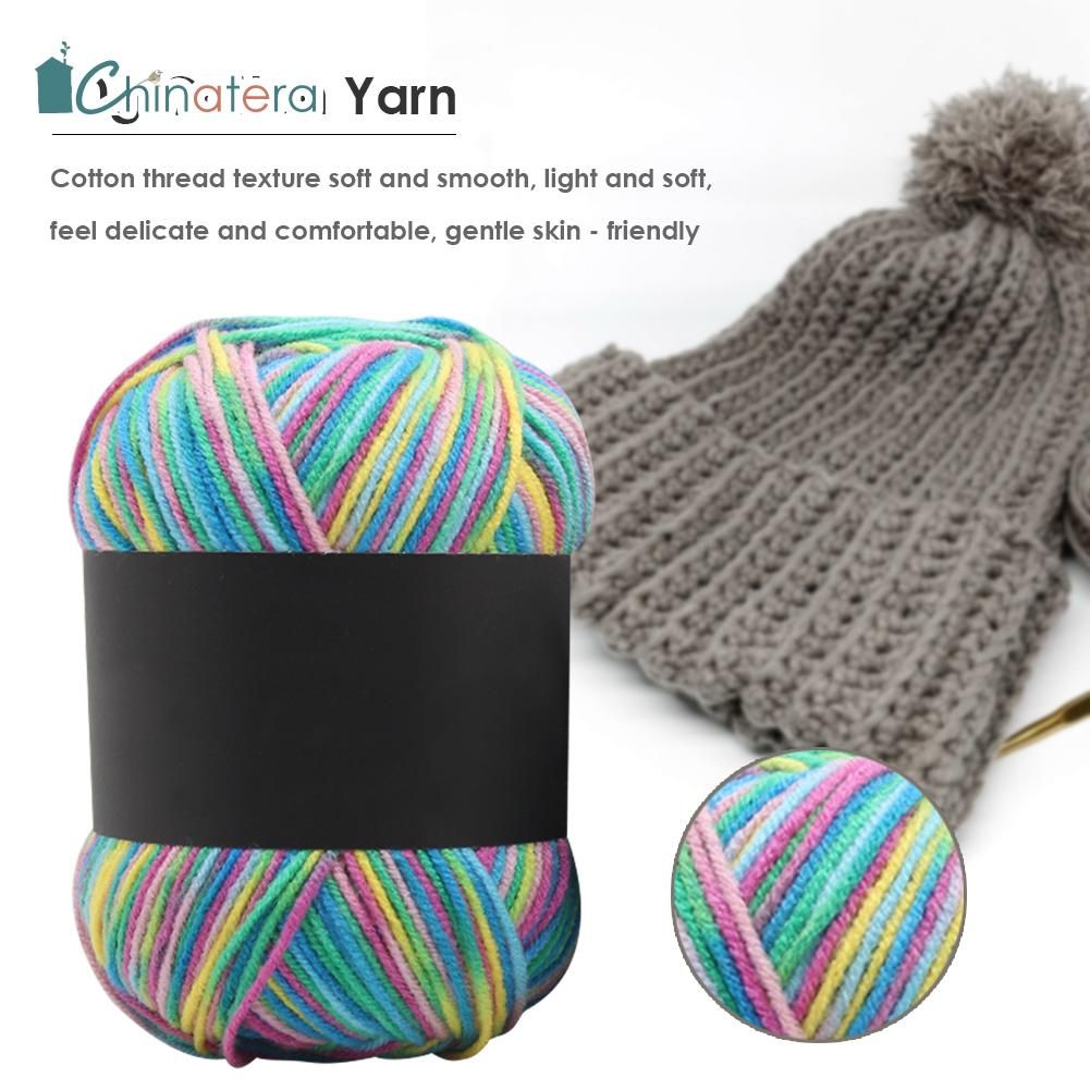 50g Gradient Color Soft Baby Milk Cotton Yarn Comfortable  Scarf Hat Sweater Supplies Hand Crochet Knitting Yarn