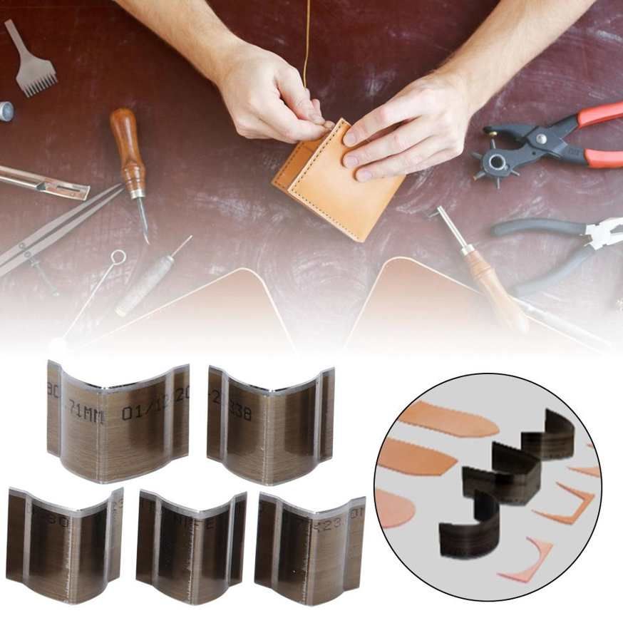 Square Leather End Cutter 10Pcs Belt High-Speed Steel V Shape Hand-Made Craft Tool