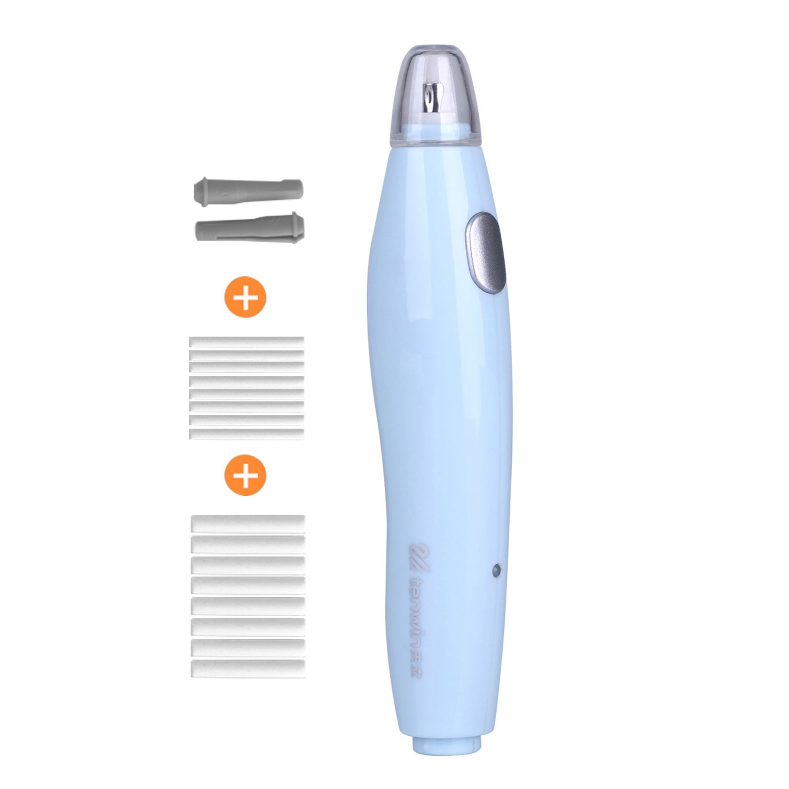 tenwin Electric Eraser Kit with 16 Eraser Refills Rechargeable Pencil Eraser One-button Control Christmas Gift Stationery Supplies for School Students Artists Drawing Painting Sketching Drafting