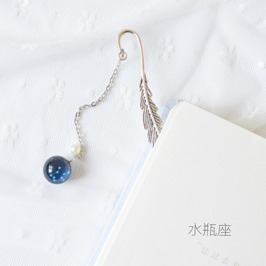 Luminous Twelve Constellations Bookmark Metal Retro Creative Teacher Gift Novelty Student Stationery Book Mark