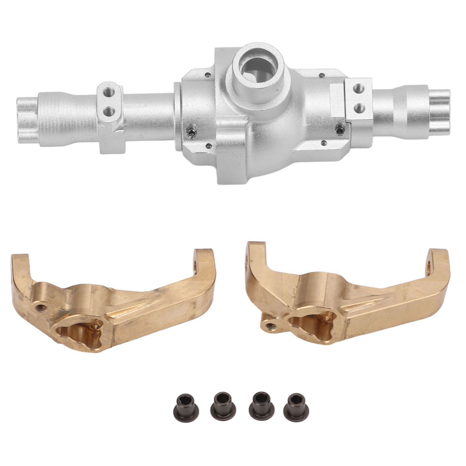 Sala Meng Aluminum Center Gearbox Housing + Brass Front C Hub Caster Mounts for Redcat Gen8 Scout II 1/10