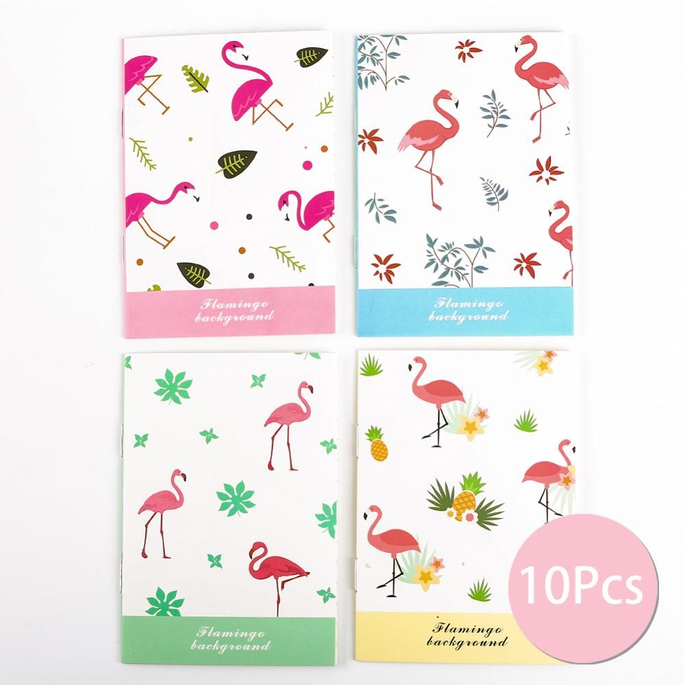 10Pcs/set Korean Notebook Lined a7 Planner Cactus Stationery Sakura Fruit Flamingo Office Accessory Diary Notepad Agenda Journal(null)