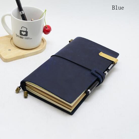 Vintage Leather Travler Notebook Spiral Cowhide Riller Notebook Shell Cover Personal Pocket Passport Diary Planner Notepad