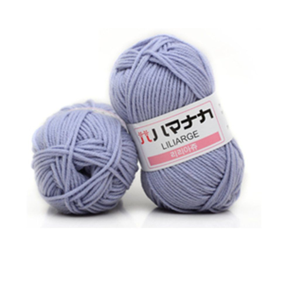 4 Shares Combed Milk Cotton Yarn Wool Blended Yarn Apparel Sewing Yarn