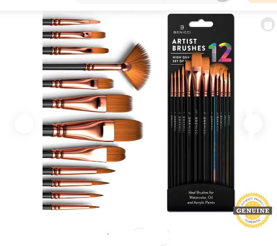Professional Artist Paint Brush Set of 12 - Painting Brushes Kit for Kids, Adults Fabulous for Canvas, Watercolor & Fabric - for Beginners and Professionals - Great for Water, Oil or Acrylic Painting