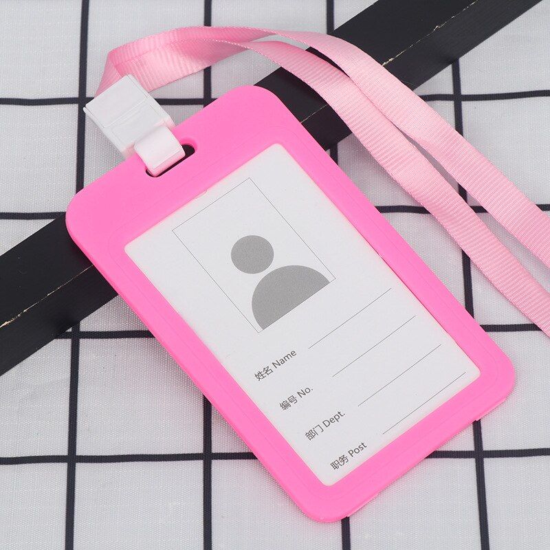 New Nurse Name Credit Card Holders Women Men PU Bank Card Neck Strap Card Bus ID holder students Identity badge with lanyard