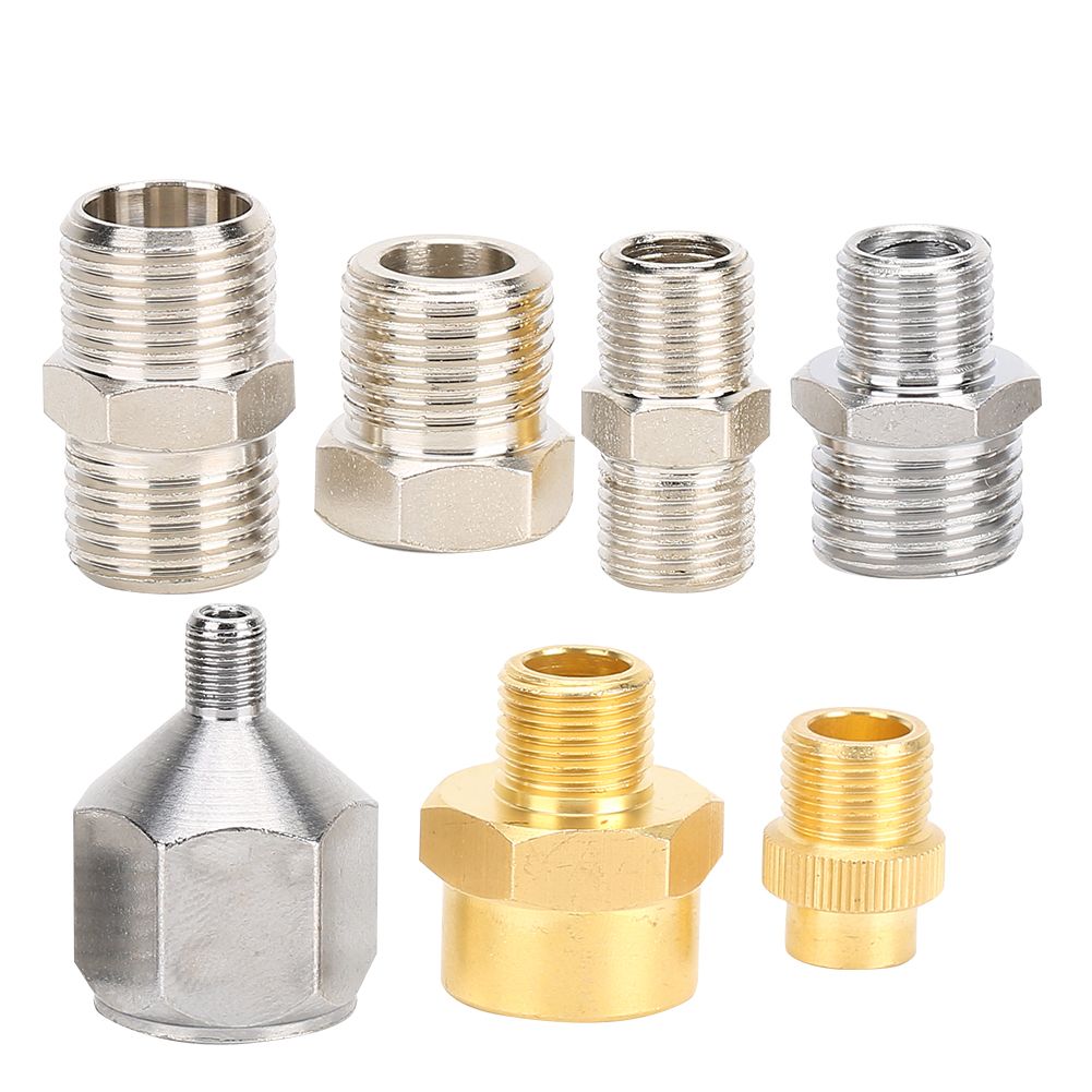 7pcs Professional Airbrush Adaptor Kit 1/8in 1/4in BSP Connector for Compressor Hose