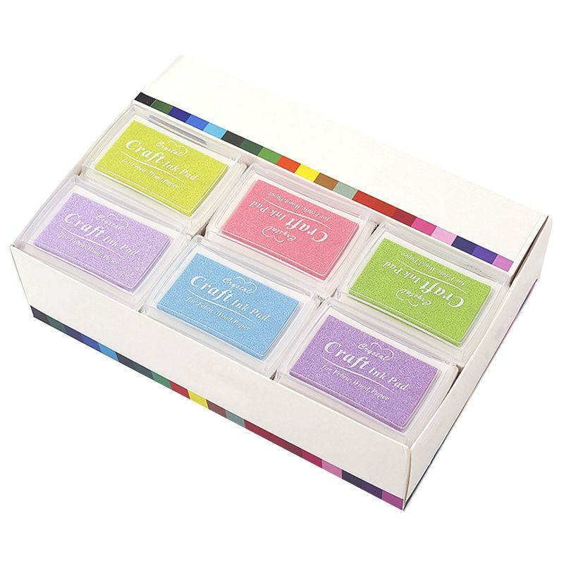 Creative Stationery 24-Color DIY Handbook Ink Pad, Concave Waist Ink Pad, Rubber Stamp, Seal Companion