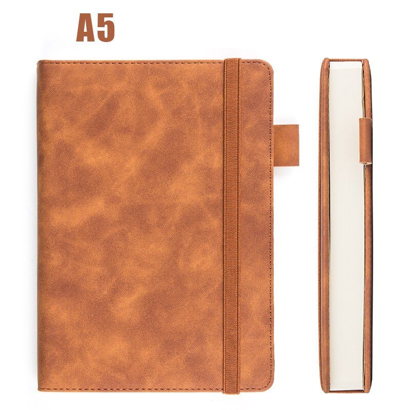 360 Pages Super Thick Wax Sense Leather A5 Notebook Business Office Daily Work Notebook NotebookS Free Portrayal Company Logo(null)