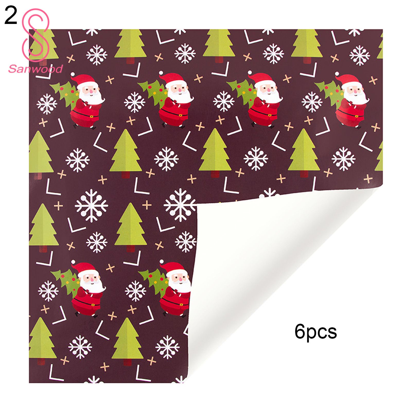 1 Set Eye-Catching Wrapping Papers Exquisite Gift Cartoon Kraft Wrapping Paper for Christmas