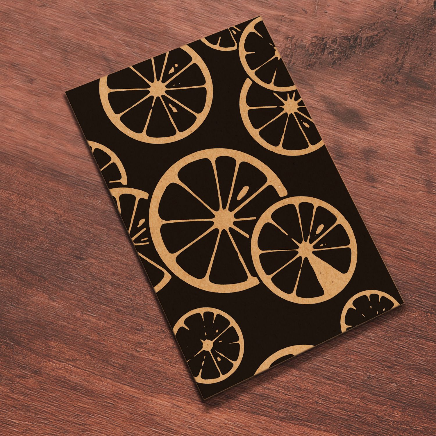 Vintage Lemon Pattern A5 Size Notebook Sketchbook Student Stationary By Khata Khori