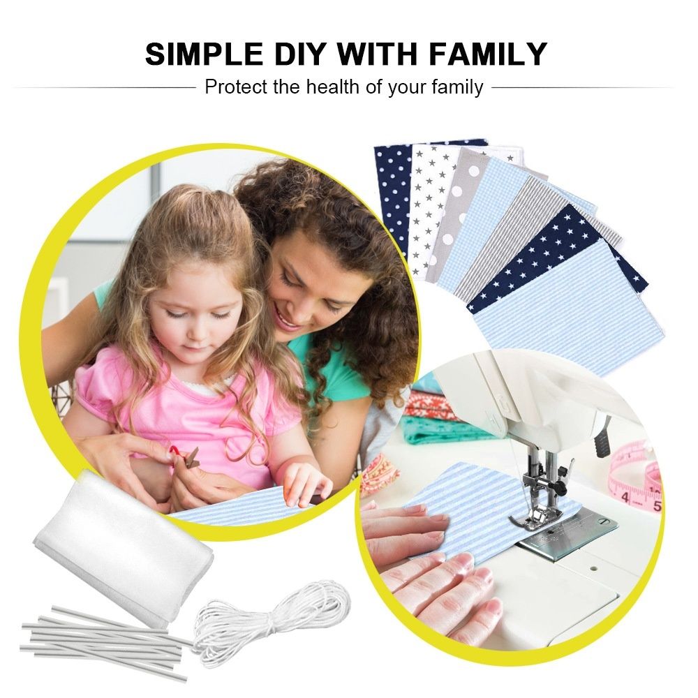 143PCS DIY Face Cover Material Cotton Fabric Self-Handmade Kit