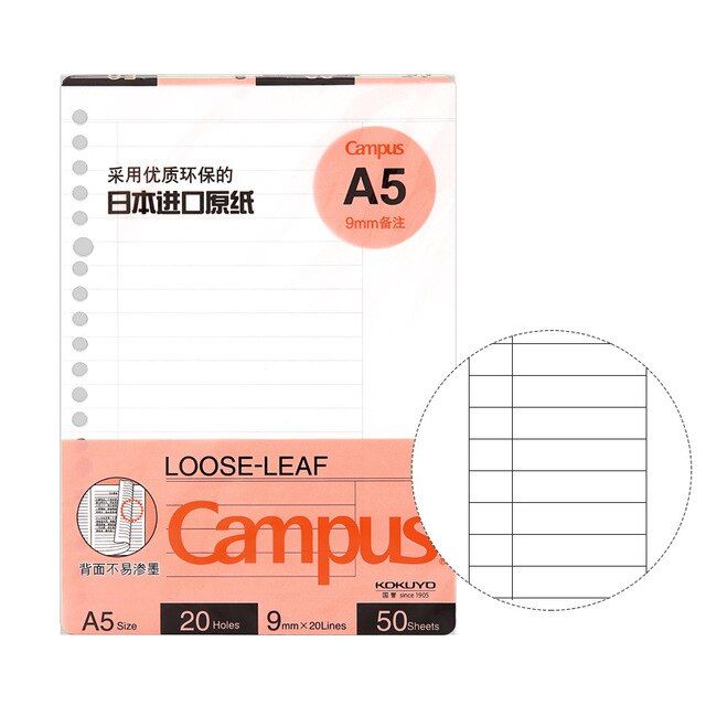 1Pcs Japan KOKUYO Macaron Note Book Loose Leaf Inner Core A5 B5 Notebook Diary Plan Binder Ring Office Student School Supplies
