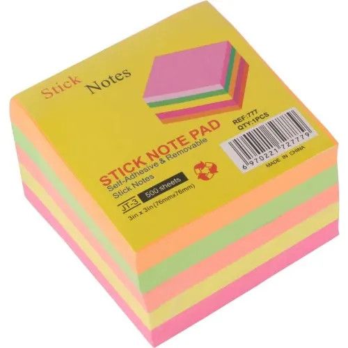 Multi color sticky note -3x3 inch ,  400 sheet & 500 sheet
