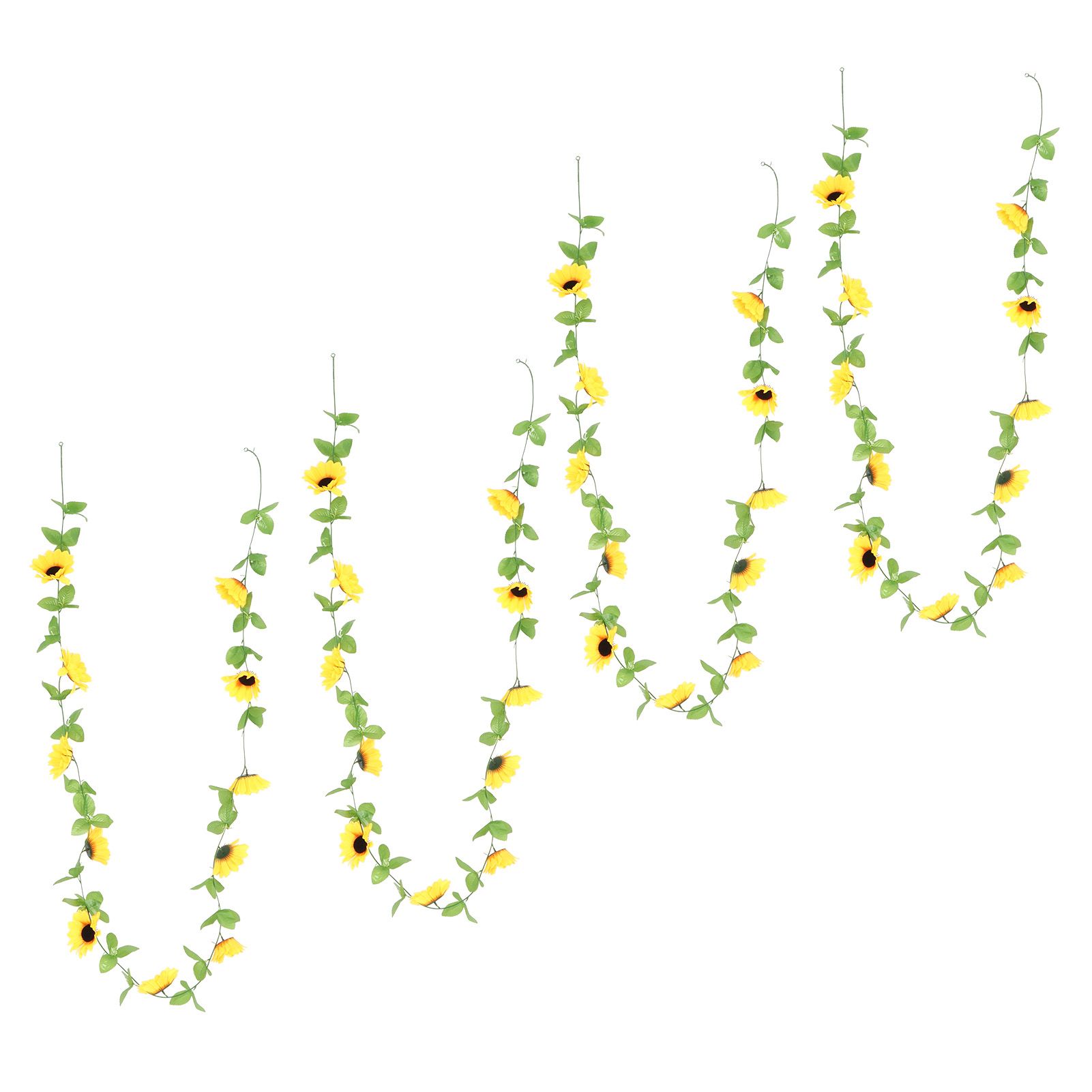 Artificial Sunflower Garland Flowers 4Pcs For Office