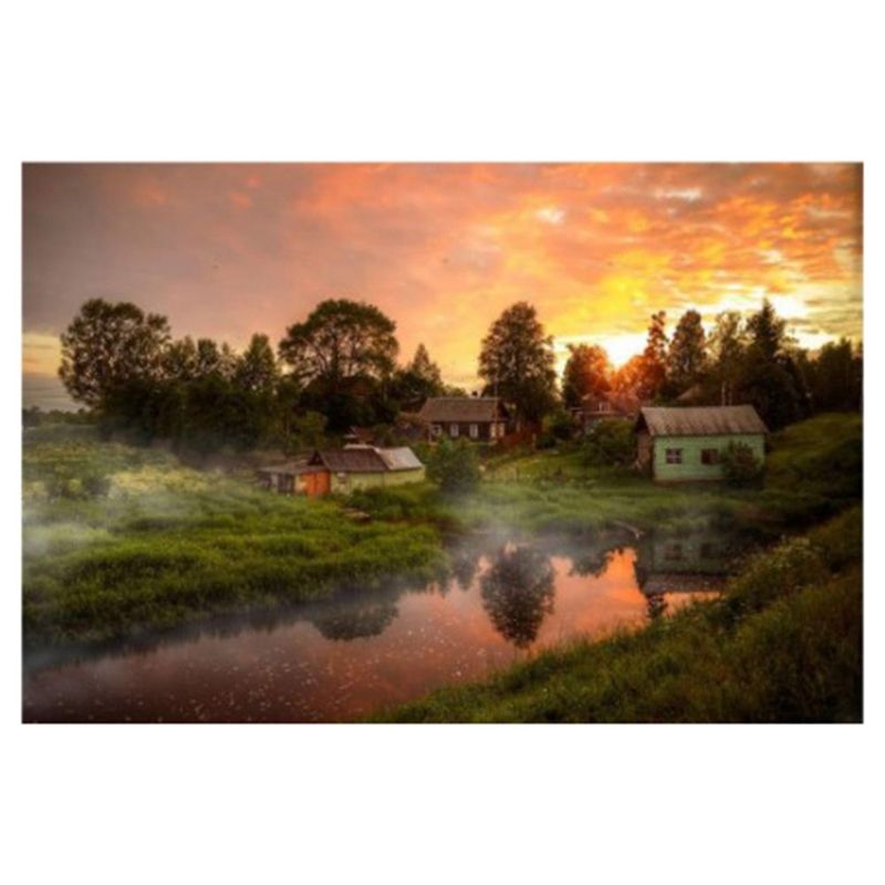 Warm Home Landscape Painting By Numbers Art  Picture Draw Canvas Painting on the Wall Coloring By Number Home Decor
