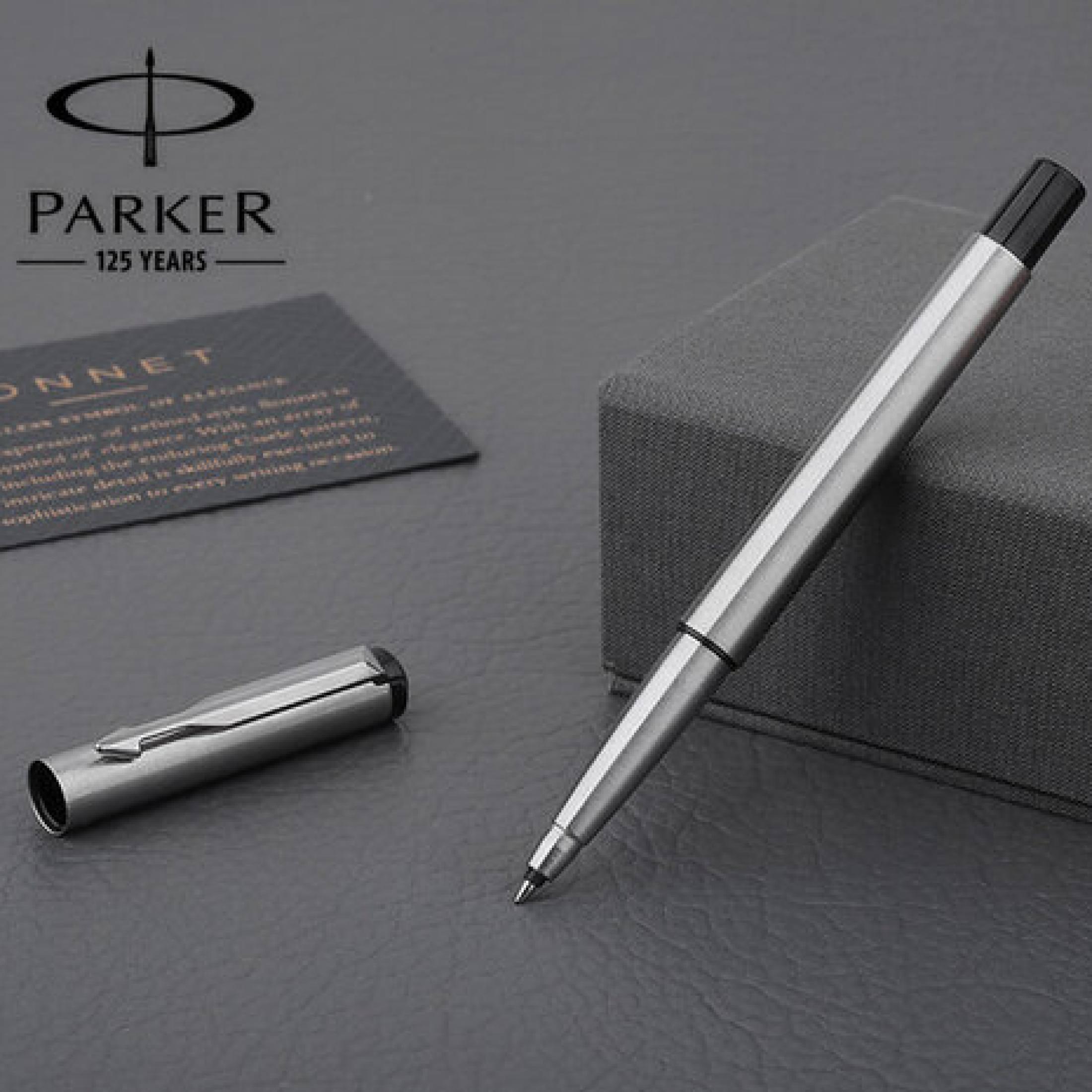 Parker Vector Metal Roller 1Pcs Ball Pen 0.5Mm Medium Nib Full Metal Rollerball Pen Business Office Supplies