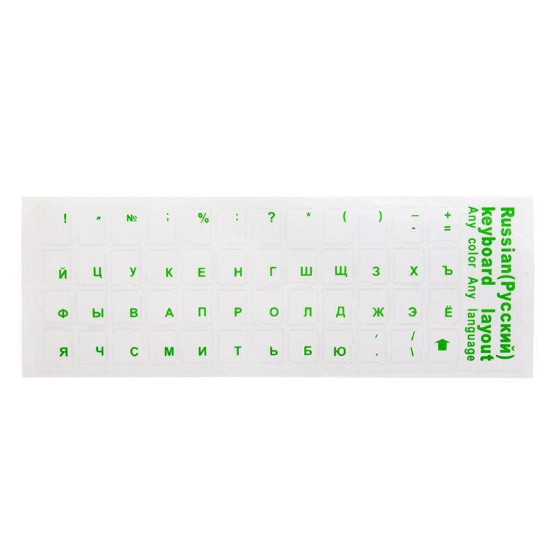SR Clear Stickers 8 Colors Only Language Transparent Keyboard Cover Letter with Laptop Skins Accessories