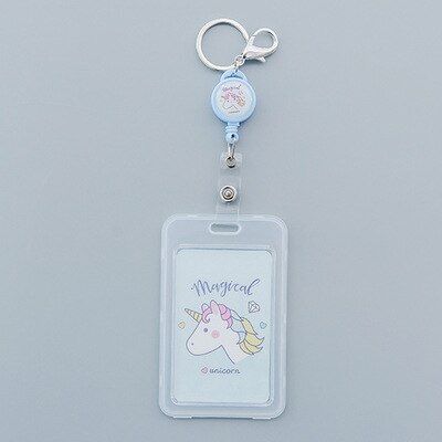 Cartoon Retractable Badge Holder Exhibition Pull Key ID Name Card Badge Reel Retractable Key Holder School Office Supplies