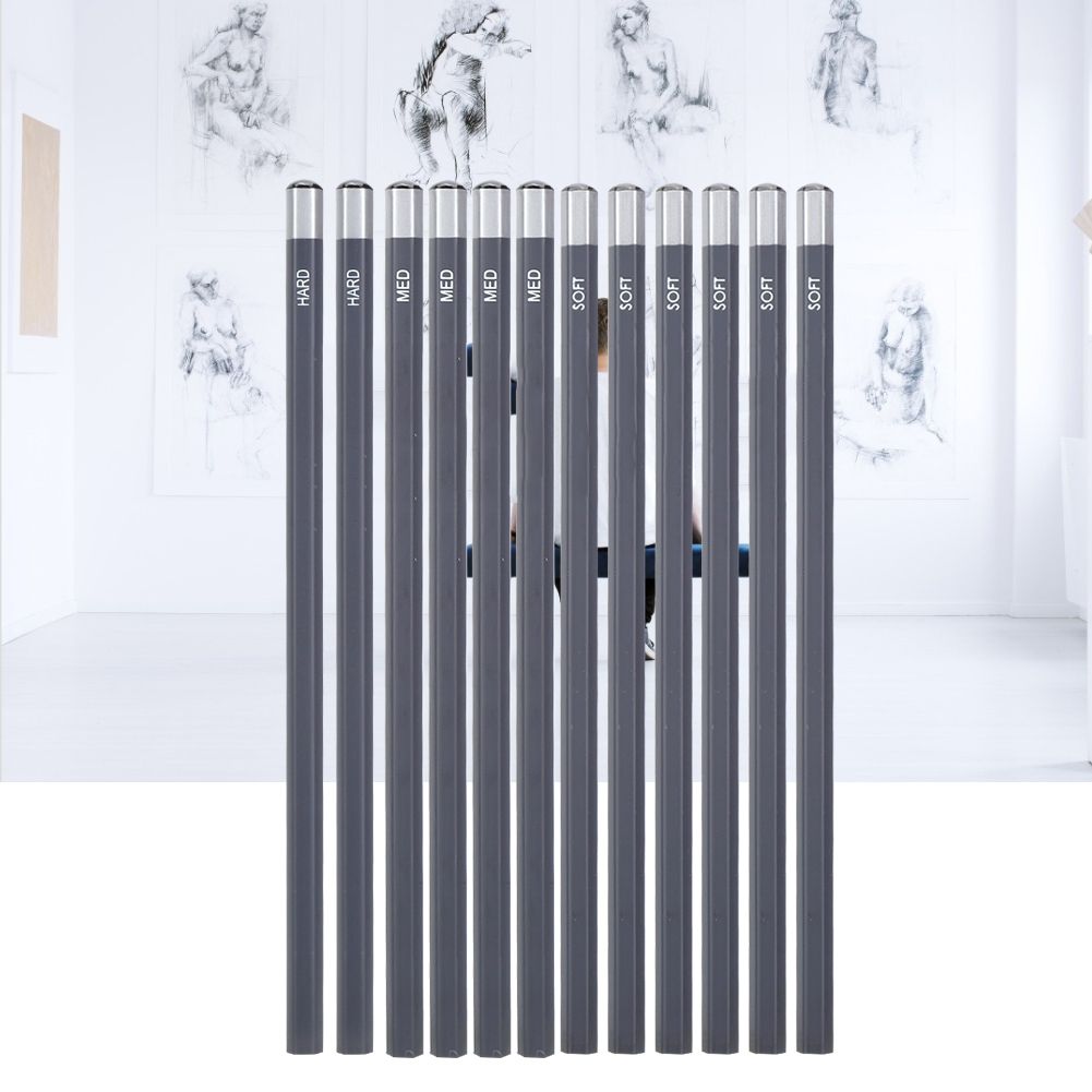 12Pcs Sketch Pencil Wood Soft/Medium/Hard Painting Pen Drawing Stationery Art Supplies