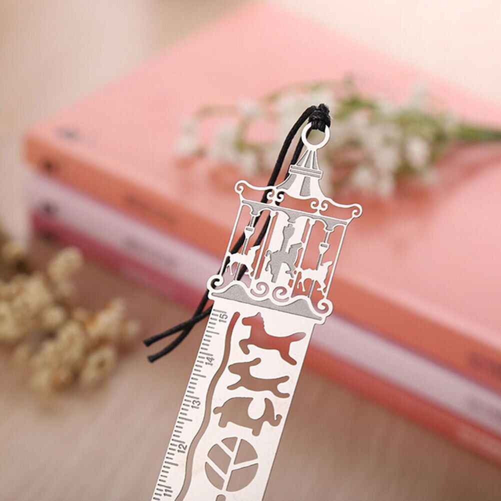 Delicate cutout book mark ultra-thin metal bookmark tape ruler brief book marker fashion bookmarks for Books Stationery