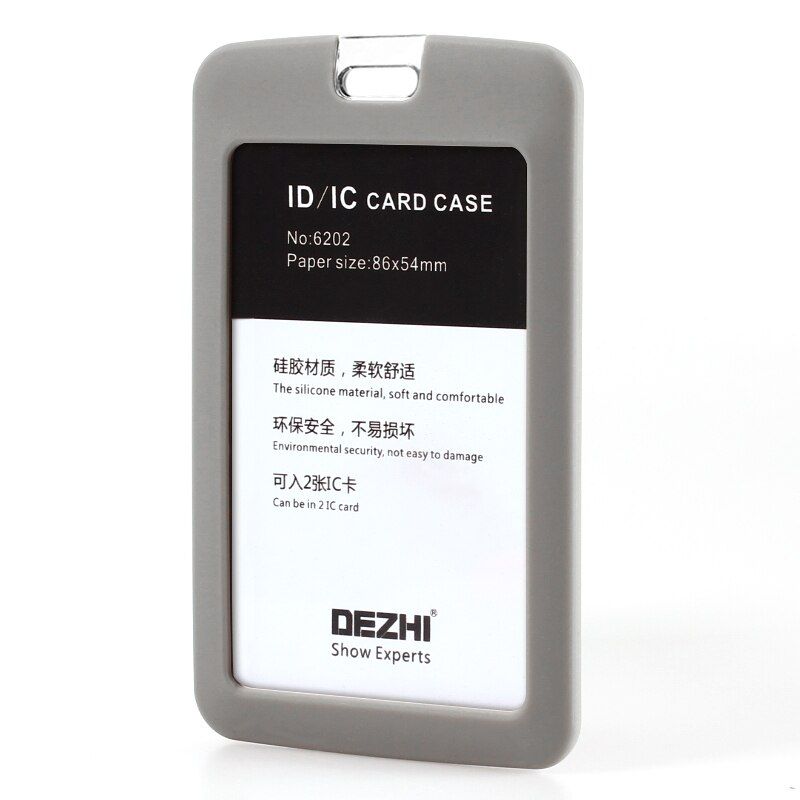 DEZHI-Retractable Lanyard with Silica Gel Material ID Badge Holders Accessories Bank Credit Card Badge Holder