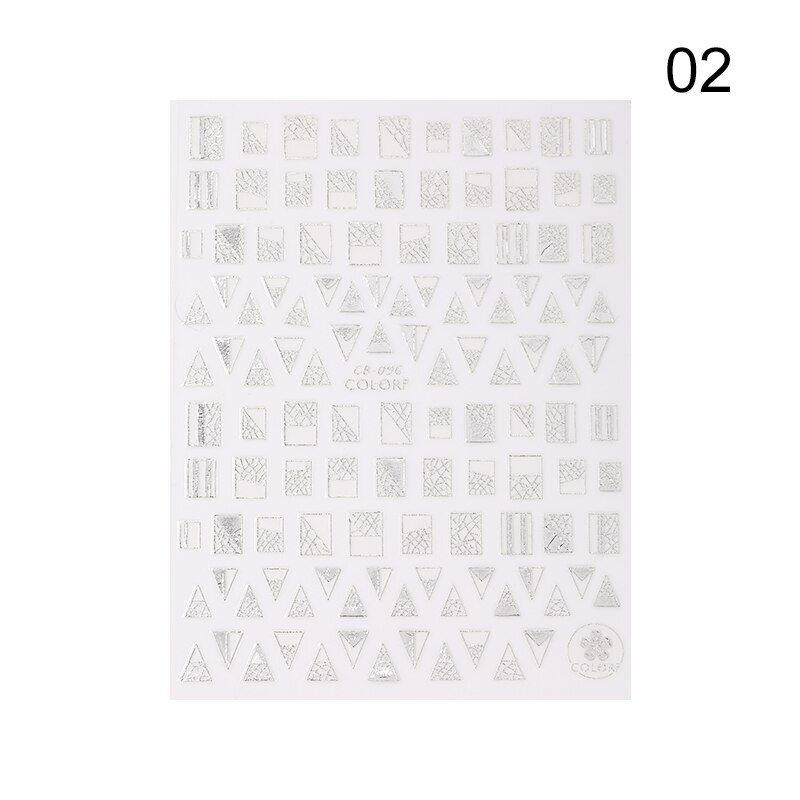 1 Sheet 5D Nail Stickers Geometric Transfer Beautiful Decals Decoration Art Accessories DIY Design