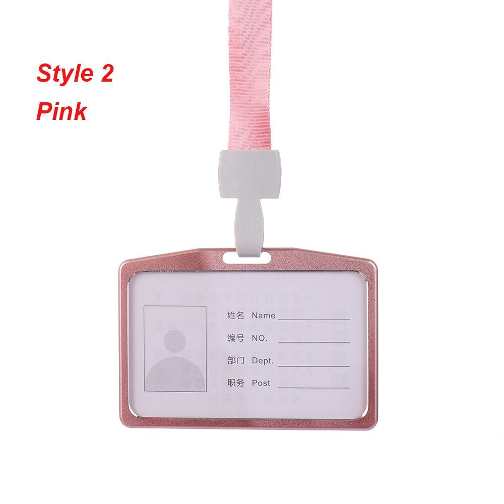 Aluminium Alloy Card Holder Employee Name ID Card Tag Cover Metal Work Certificate Identity Badge Office School ID Business Case