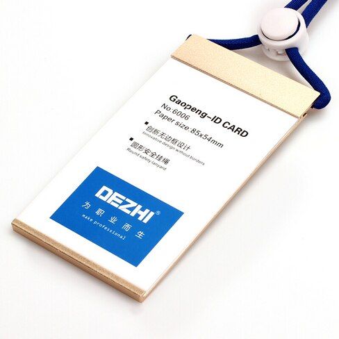 DEZHI-Mg Al Alloy ID Card Badge Holders with ty Lanyard and Adjustable Buckle,comfortable,Focus on Customization