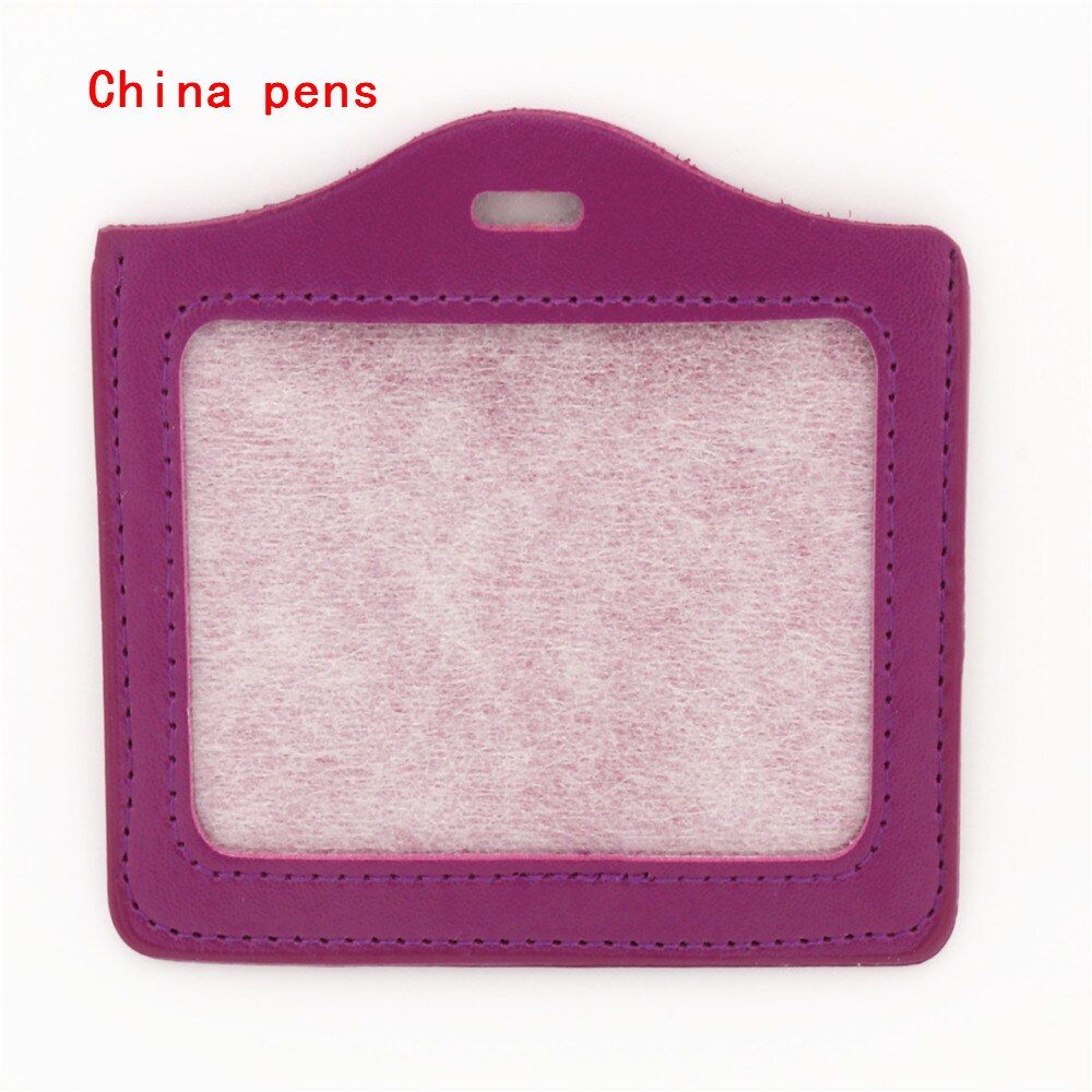 Two types 619 Leather card sleeve ID Badge Bank Credit Card Badge Holder Reels Key Ring Chain Clips School student office