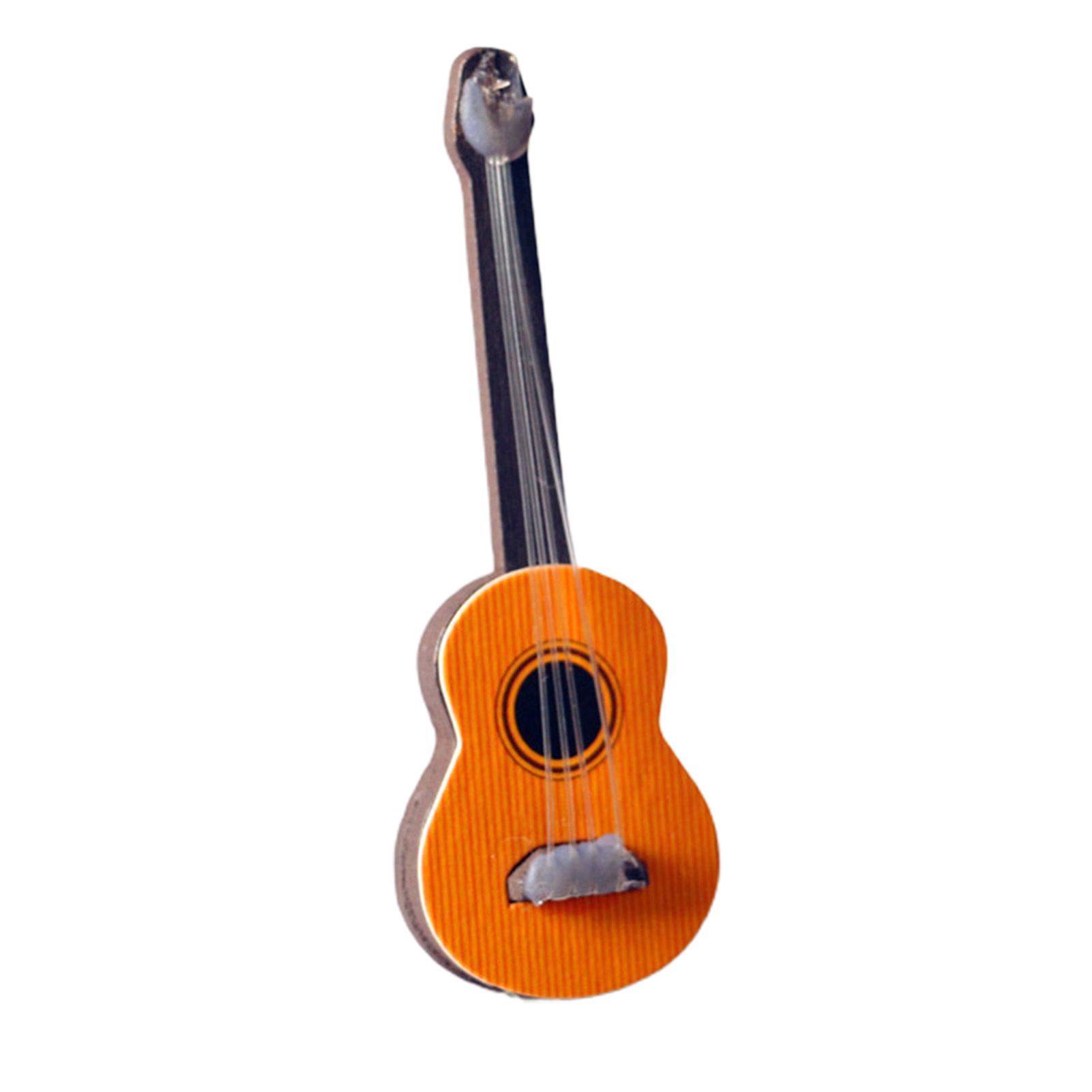 Doll House Guitar Wear-resistant Kids Dollhouseniature Guitar