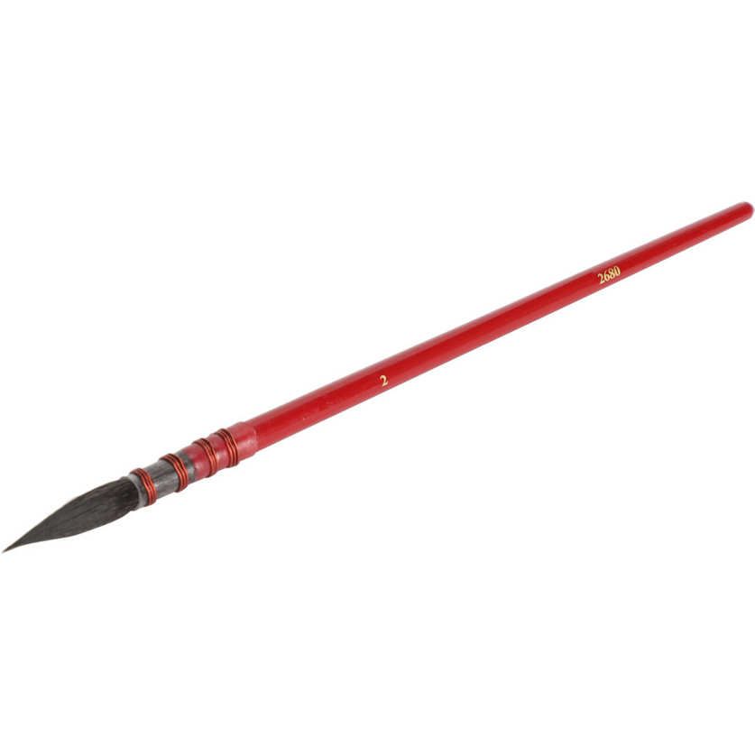 Squirrel Hair Watercolor Brush Paint Tip Red Handle Hand Tie Iron Circle Acrylic Artist Supply