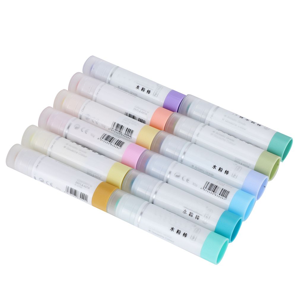Washable Crayon 12Pcs Water‑Soluble Rotatable Gouache Color Oil Pastels Children Painting Stick