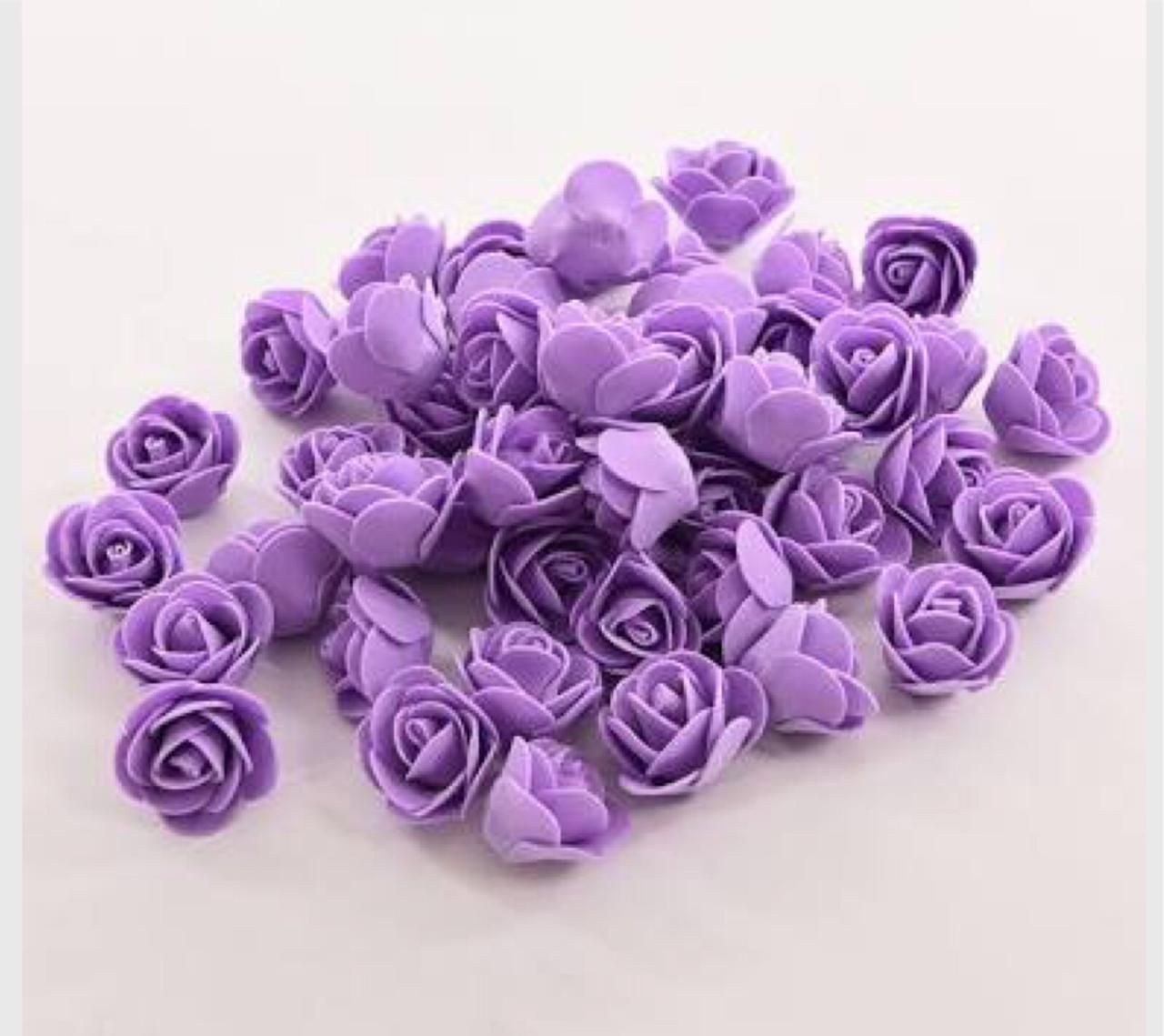 Purple PE Foam Rose Head Artificial Flower  - 20 pieces pack