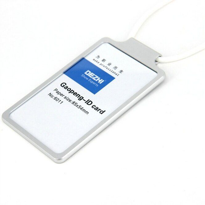 DEZHI Simple Metal ID Card Badge Holders with ty Lanyard and Adjustable Buckle,comfortable,Focus on Customization