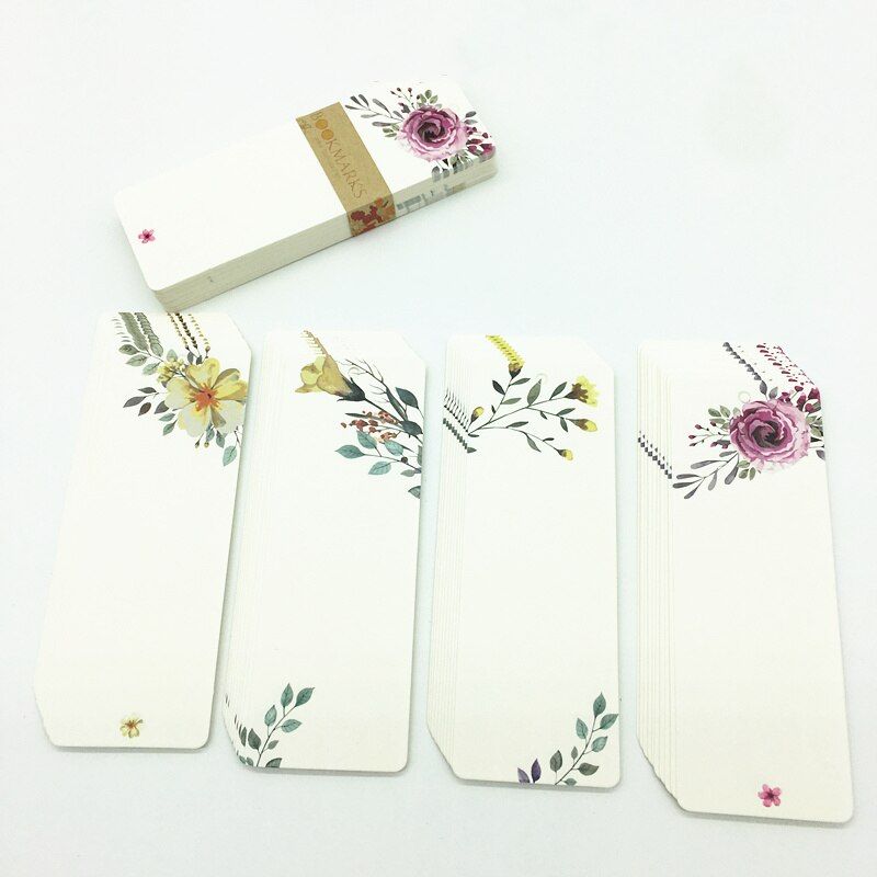 40 Pcs/pack Bookmark Blank Paper DIY Bookmarks Reading Book Mark Gift School Stationery Teachers Gifts