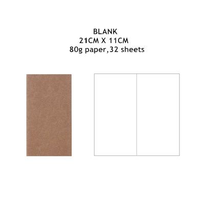 MINKYS 32 Sheets A6 Standard TRAVELER'S Notebook Refill Paper TN Diary Daliy Weekly Monthly Grid Dot Planner Agenda Stationery(null)