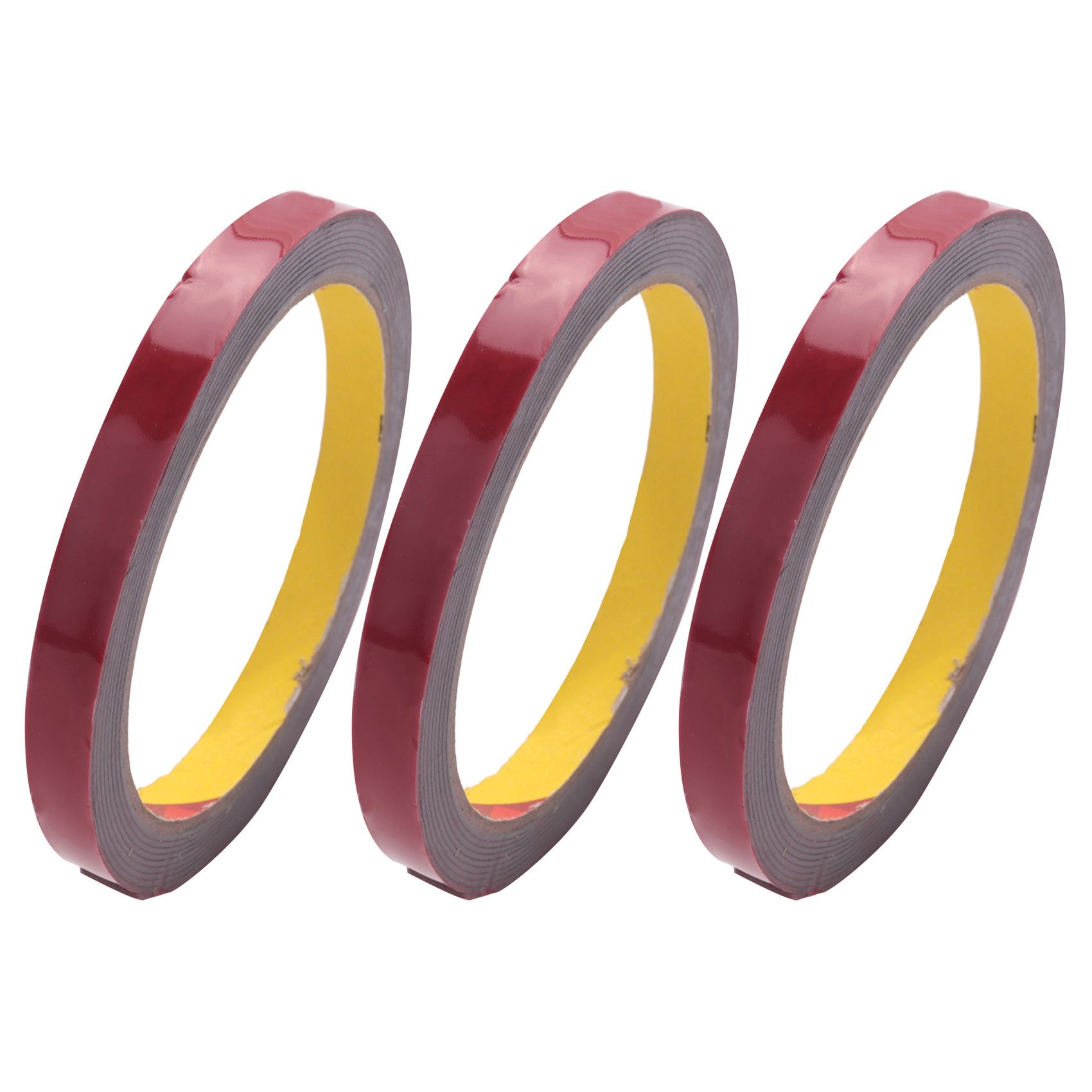 3X 3M Strong Permanent Double Sided Super Sticky Foam Tape Roll For Vehicle Car, Red 10MMx3M