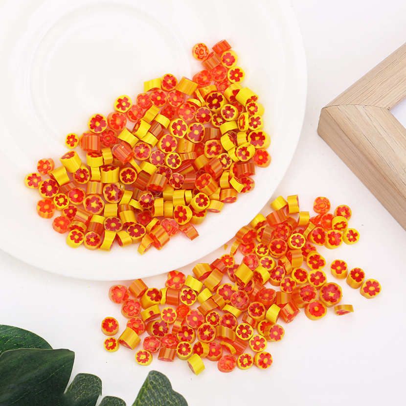 50g / bag Millefiori Glass Fusible Beads Flower Pattern DIY Handcrafted Decoration