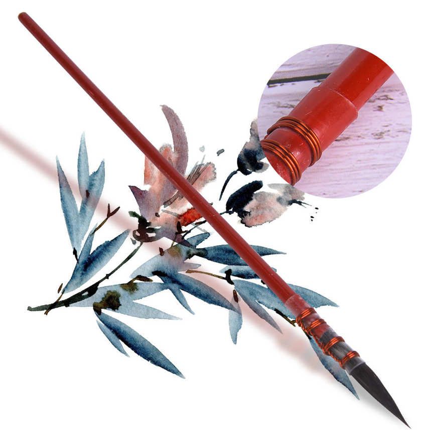 Gouache Supplies Painting Brush High Quality Squirrel Hair Round Head Watercolor Drawing Pen Art