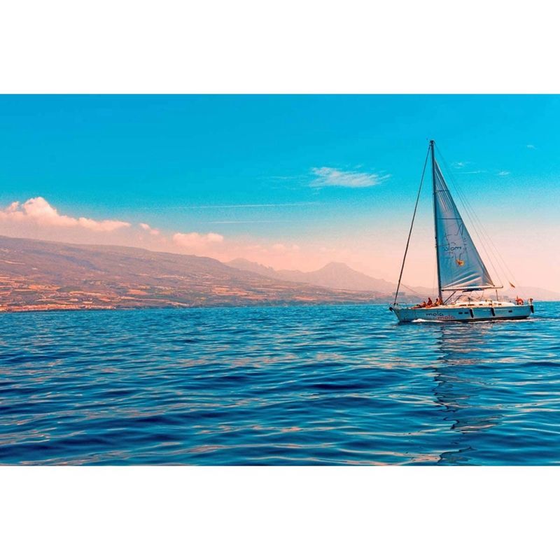 Diamond Painting Kits for Adults, Round Full Drill Landscape Diamond Art Painting By Number, Sailboat on the Sea
