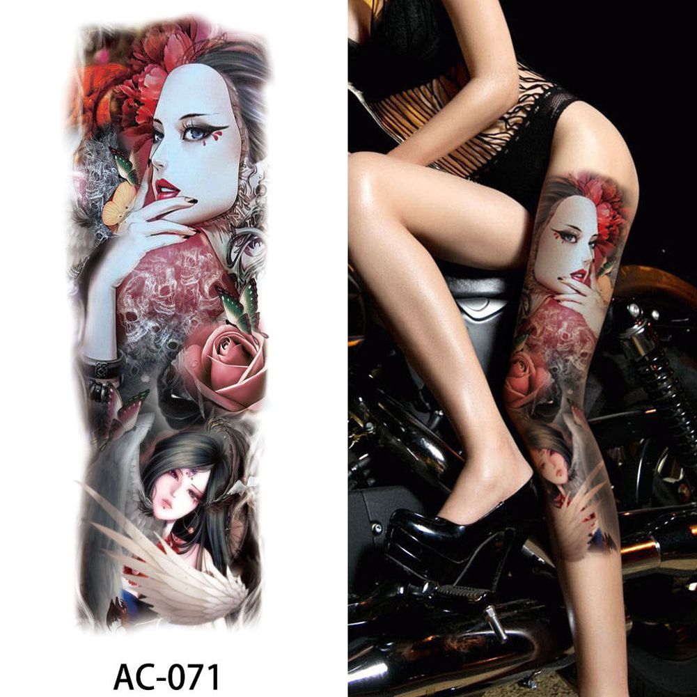 Big Large Full Arm Temporary Tattoo Sticker Beauty Decal Body Art Flowers Unisex