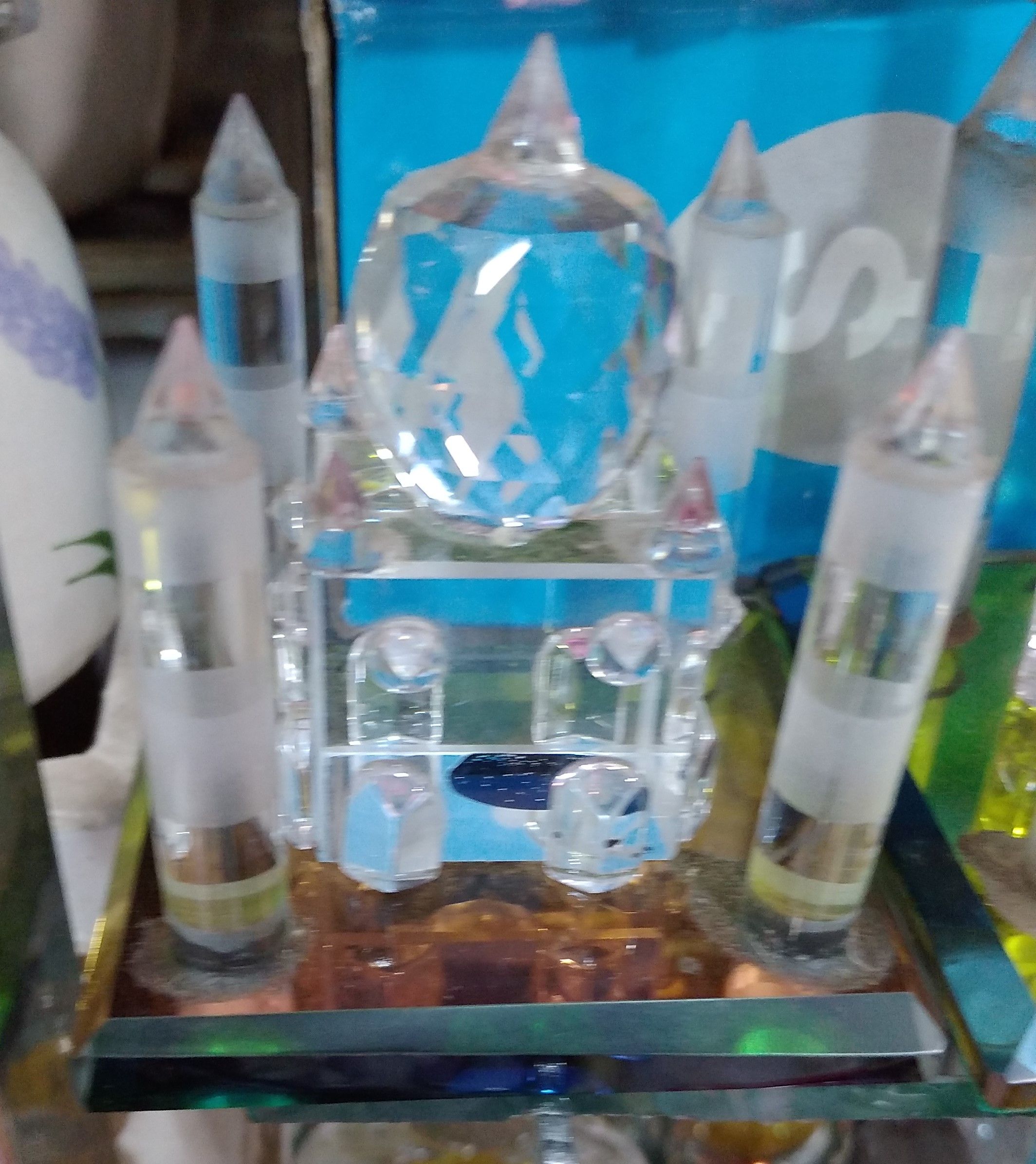 Mosque Islamic Glass Crest/Showpiece-Medium Size