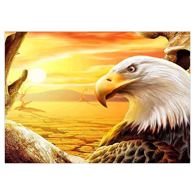 Round Diamond Full Diamond Diamond Painting Set DIY Set Living Room Kitchen Bedroom Decoration Desert Eagle